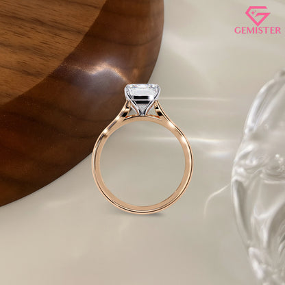 Elegant 2.94 CT Radiant Cut Moissanite Engagement Ring – Classic Gold Solitaire Bridal Ring