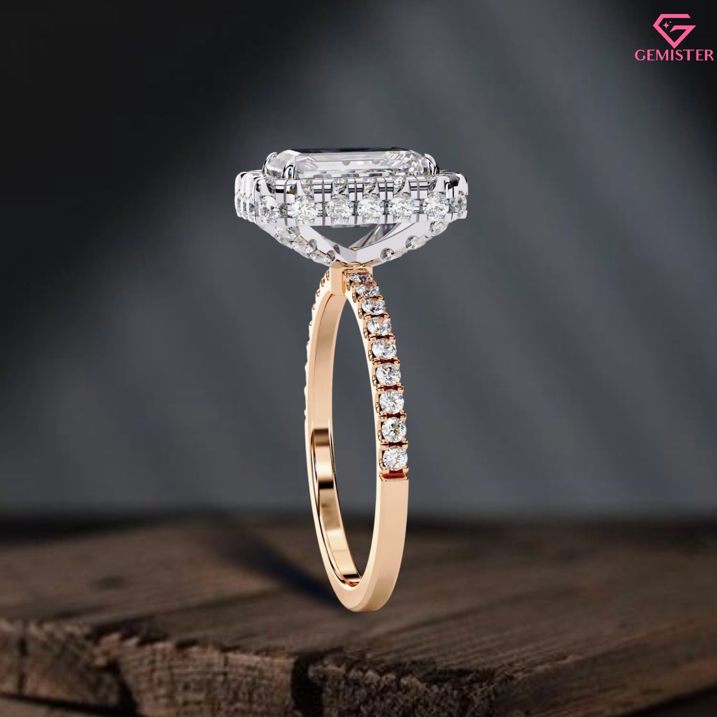 2.92 CT Radiant Cut Moissanite Double Halo Engagement Ring with Diamond Accents – Luxury Bridal Jewelry