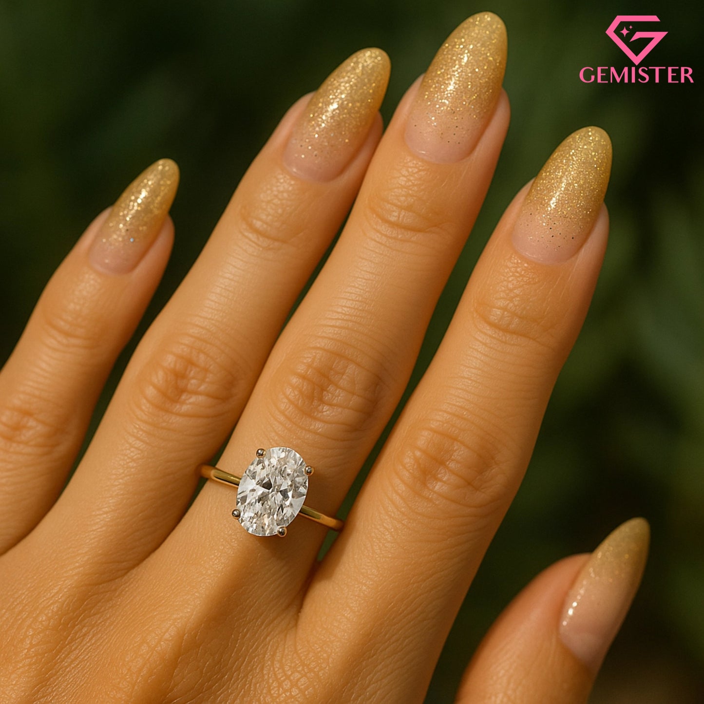 1.20 CT Oval Cut Moissanite Engagement Ring – Classic Solitaire in Solid Gold, Elegant Bridal Jewelry