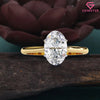 1.20 CT Oval Cut Moissanite Engagement Ring – Classic Solitaire in Solid Gold, Elegant Bridal Jewelry