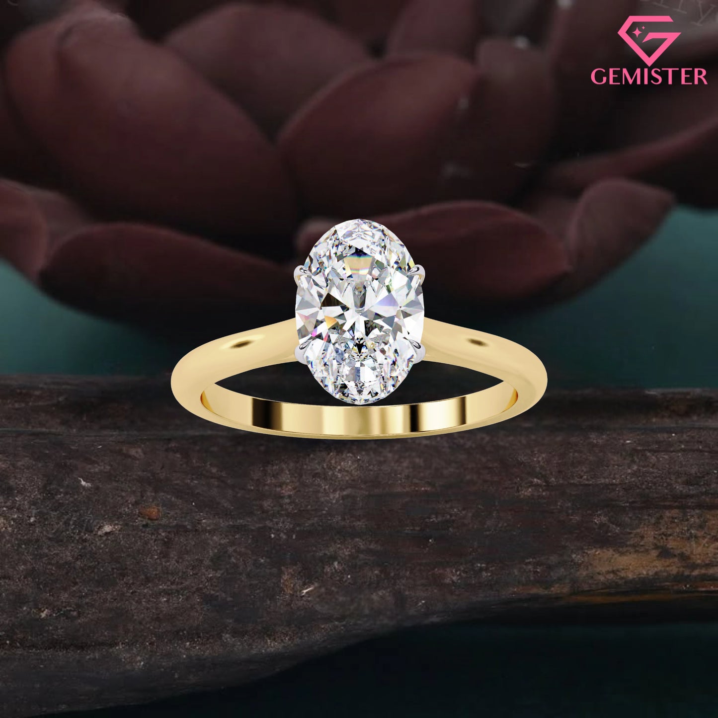 1.20 CT Oval Cut Moissanite Engagement Ring – Classic Solitaire in Solid Gold, Elegant Bridal Jewelry