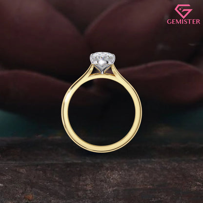 1.20 CT Oval Cut Moissanite Engagement Ring – Classic Solitaire in Solid Gold, Elegant Bridal Jewelry