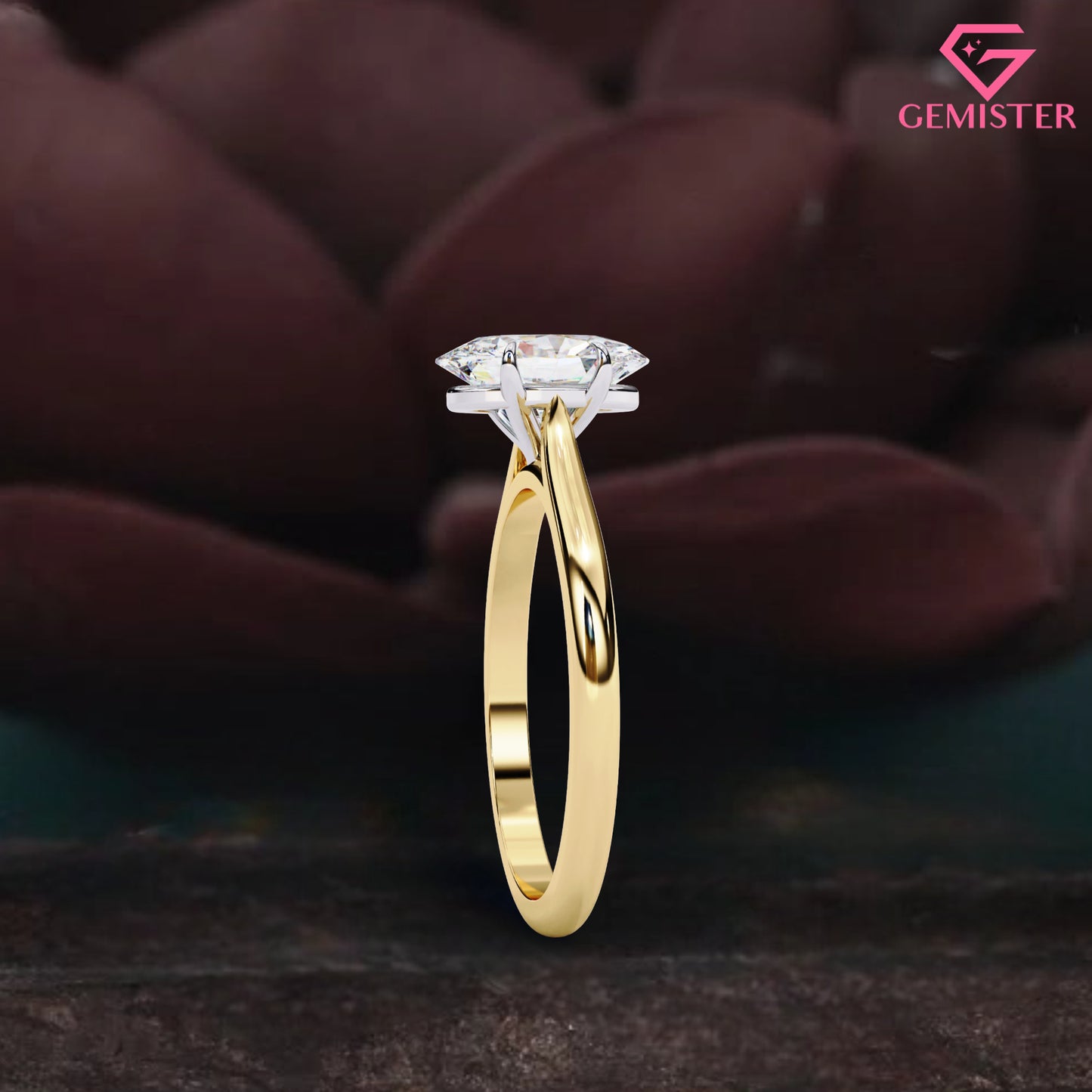 1.20 CT Oval Cut Moissanite Engagement Ring – Classic Solitaire in Solid Gold, Elegant Bridal Jewelry