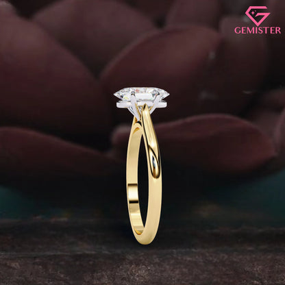 1.20 CT Oval Cut Moissanite Engagement Ring – Classic Solitaire in Solid Gold, Elegant Bridal Jewelry