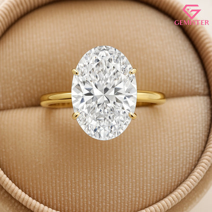 1.20 CT Oval Cut Moissanite Engagement Ring – Classic Solitaire in Solid Gold, Elegant Bridal Jewelry