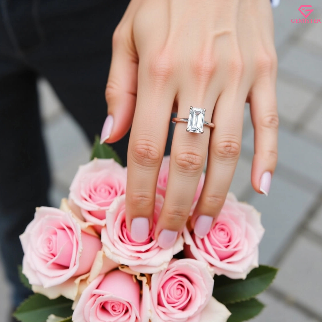 1.20 CT Emerald Cut Lab Grown Diamond Solitaire Engagement Ring in Gold – Timeless Classic Bridal Jewelry