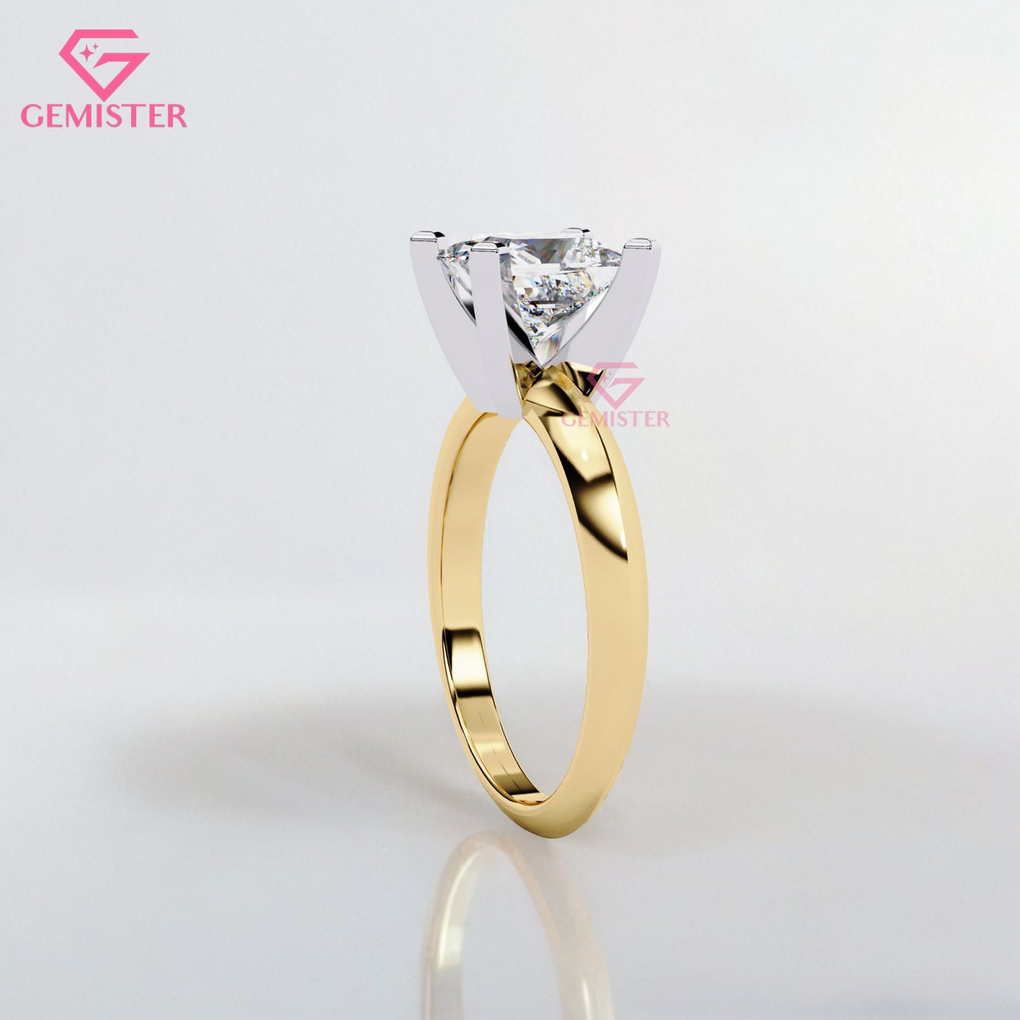 1.72 CT Princess Cut Lab Grown Diamond Solitaire Engagement Ring – Modern Classic Bridal Jewelry