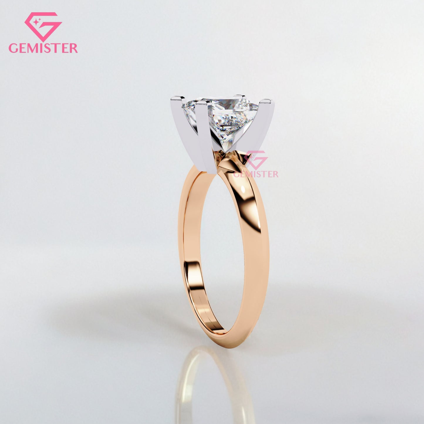 1.72 CT Princess Cut Lab Grown Diamond Solitaire Engagement Ring – Modern Classic Bridal Jewelry