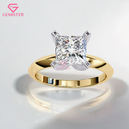 1.72 CT Princess Cut Lab Grown Diamond Solitaire Engagement Ring – Modern Classic Bridal Jewelry