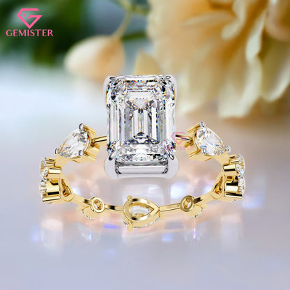 1.52 CT Oval Cut Lab Grown Diamond Bezel Set Engagement Ring in Two-Tone Gold, Modern Solitaire Ring