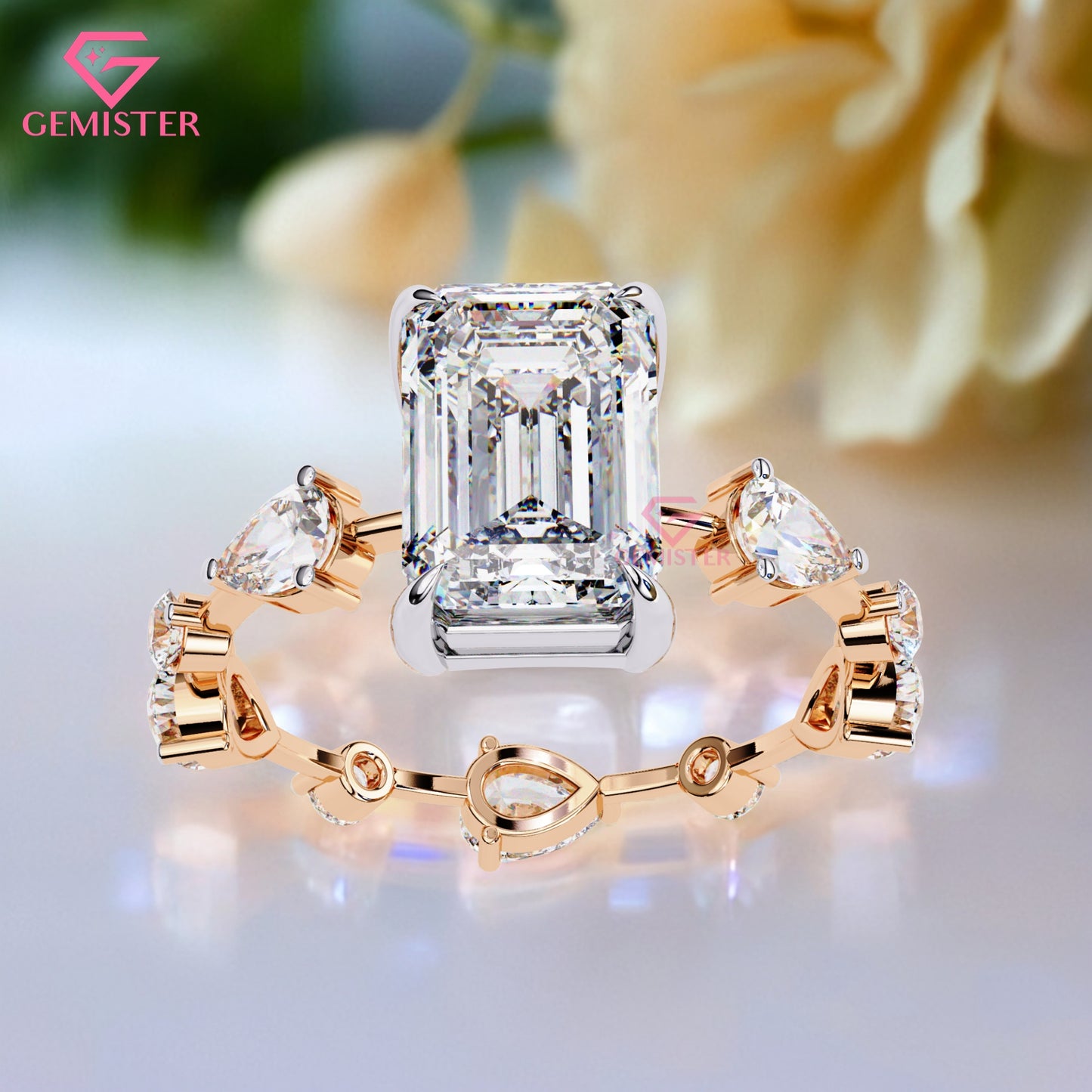 1.52 CT Oval Cut Lab Grown Diamond Bezel Set Engagement Ring in Two-Tone Gold, Modern Solitaire Ring