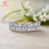 1.14 Ct Lab Grown Diamond Eternity Band Ring – Princess & Round Cut Multi-Row Ring, Luxurious Anniversary Band