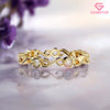 0.21 CT Infinity Twist Lab Grown Diamond Band – Round Cut Diamond Accent Gold Ring, Dainty Wedding Band, Promise or Stacking Ring Jewelry