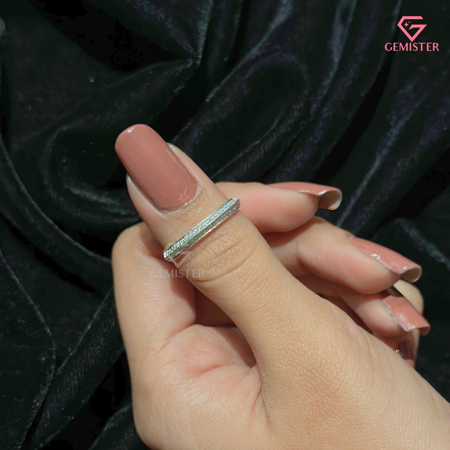 Classic Full Eternity Band | Minimalist Micro-Pavé Diamond Wedding Ring