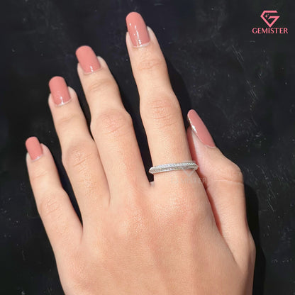 Classic Full Eternity Band | Minimalist Micro-Pavé Diamond Wedding Ring