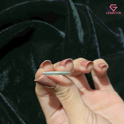 Classic Full Eternity Band | Minimalist Micro-Pavé Diamond Wedding Ring