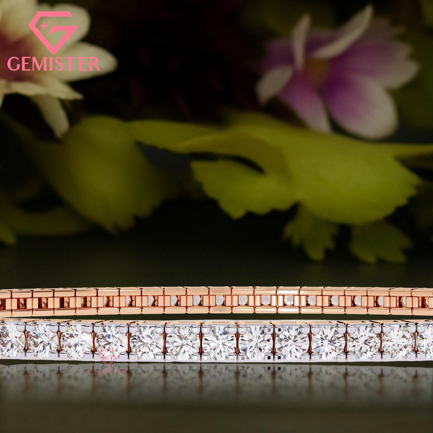 1.92ct Round Cut Lab Grown Diamond Tennis Bracelet in Yellow Gold – Dainty Bracelet