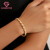 1.02 CT Lab Grown Diamond Leaf Link Bracelet in Gold – Elegant Tennis Bangle