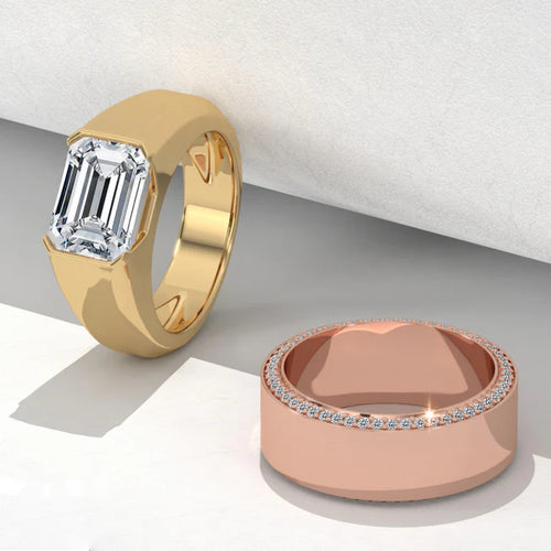 Moissanite Men's Rings