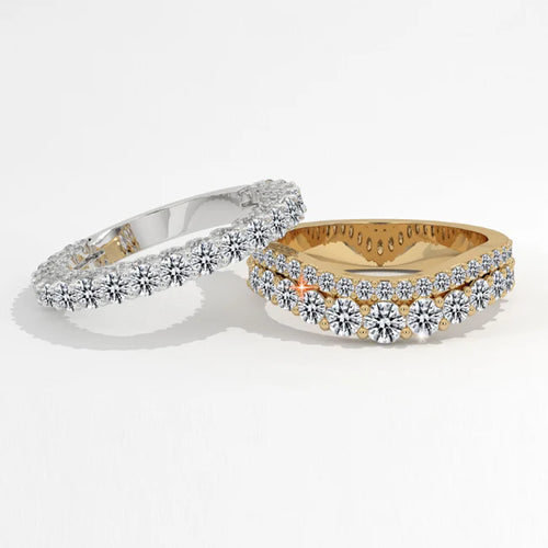 Moissanite Wedding Bands